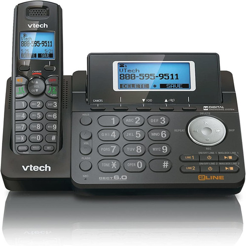 Vtech Ds6151-11 Teléfono Inalámbrico Expandible De 2 Líne...