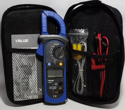 Pinza Amperometrica Digital Value Vcm202 Mide Temperatura