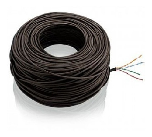 Cabo De Rede Cat5e Preto Rolo De 100 Metros + 100 Rj-45