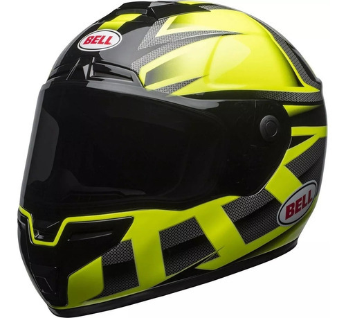 Casco Bell Srt, color verde flúor y negro, talla XL/GG (61/62)