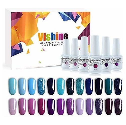 Set De Esmalte De Gel Para Uñas Vishine 24pcs