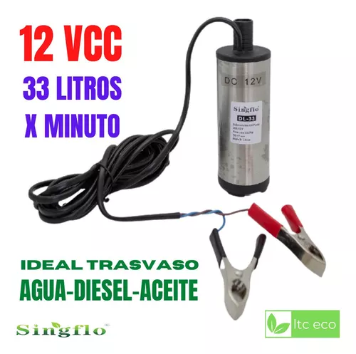 Bomba sumergible 12v para gas-oil y agua