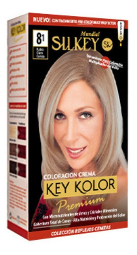  Silkey Tintura Key Kolor Premium Kit Tono 8.1 rubio claro ceniza