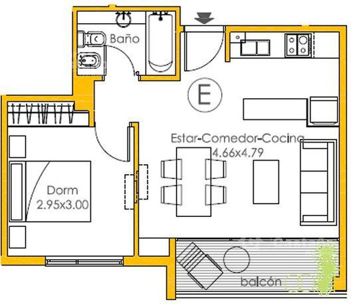 Exc. Depto. 2 Amb., Edificio Con Amenities