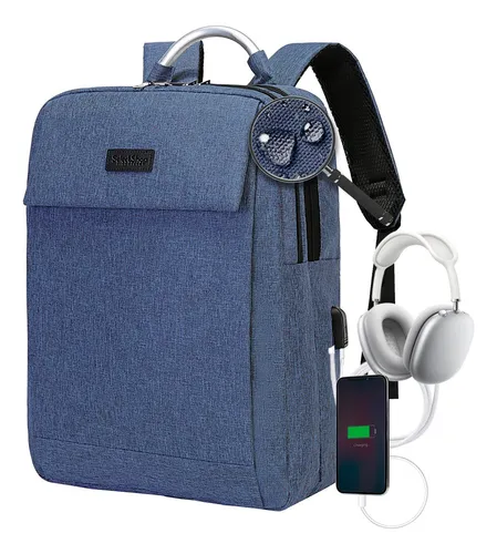 Mochila Antirrobo Impermeable Escolar Con Contrase a Y Usb Color