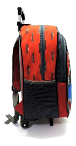 Imagem 4 de 10 de Kit Completo Mochila Infantil Vingadores Herois Rodinhas E Alças Tam G + Lancheira Termica F5