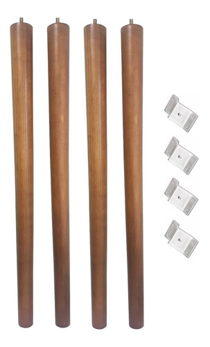 4 Pé Palito 70cm Amendoa Claro Chapinha Chapa Inclinação