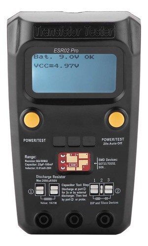 Probador Transistor Digital Multimetro Lcd Chip Smd Para