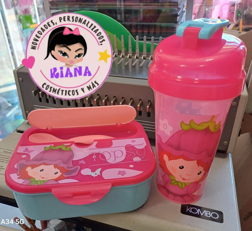 Set Topsy Avon Lonchera De Plástico Con Cuchara + Vaso