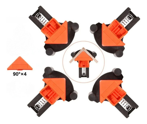 Kit P Con 4 Abrazaderas Angulares De 90°