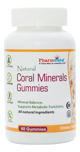 Pharmvista Gomitas De Calcio De Coral Con Minerales Traza  S