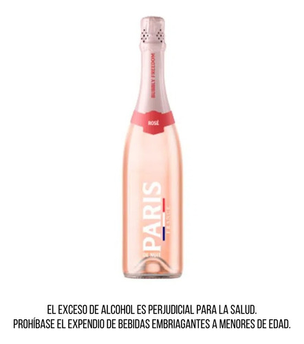 Vino Sparkling Paris De Niut Rose 750ml - mL a $89