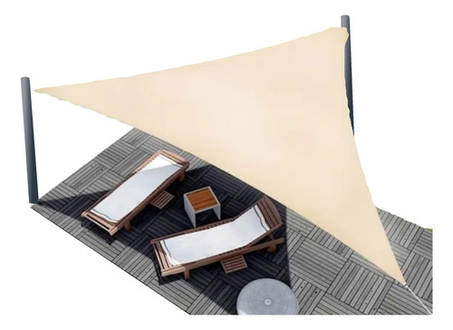 Toldo Vela De Sombreo Decocamuflaje Triangulo 3x3x3 M Poliester Microperforado, No Es Mediasombra. Reforzado, Costura De Poliester, Proteccion Uv, Argollas De Acero