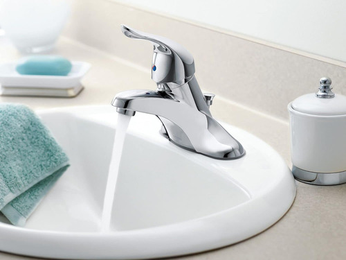 Grifo De Lavabo De Una Manija Cromado Chateau Con Montaje De