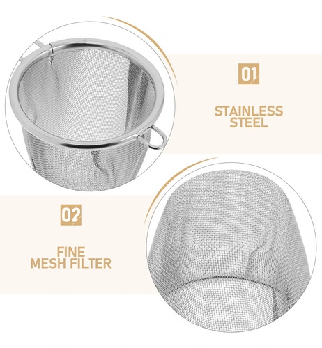 Infusor De Té De Malla Fina De Acero Inoxidable, Holgado