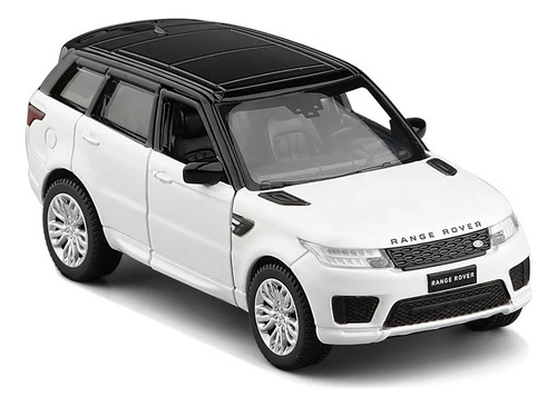 Camioneta Range Rover Juguete Auto A Escala Coleccion Metal Color Blanco