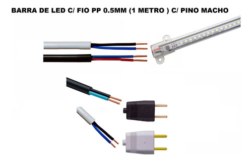 01 Barra Led 50cm 2835 P/ Expositor - C/ Pino Tomada