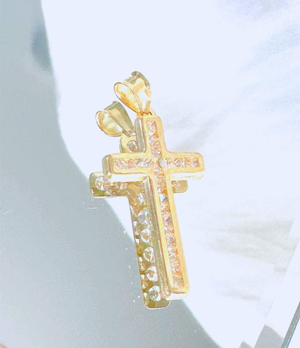 Dije En Forma De Cruz Sencilla Md 2.1 Cm De Oro 10k