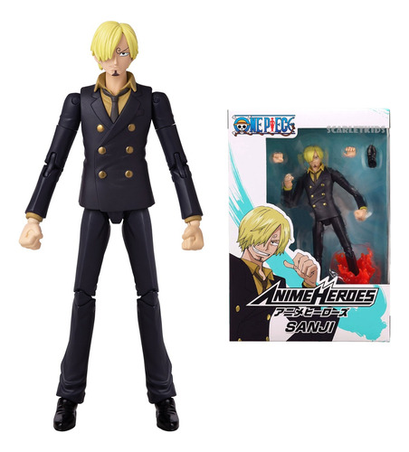 One Piece Sanji Anime Heroes Bandai Original Scarlet Kids