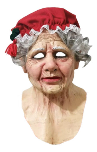 Máscara De Látex Navideña, Realista, Accesorios De Abuela