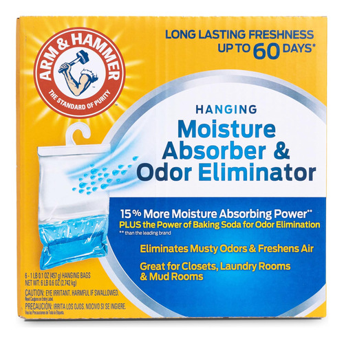 Arm & Hammer Absorbedor De Humedad Colgante Y Eliminador De