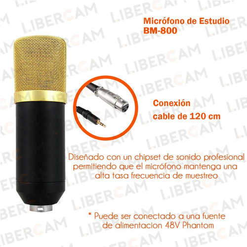 Kit Microfono Condenser Profesional Con Brazo + Filtro Araña