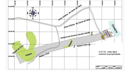 Imagem 8 de 8 de Sítio À Beira Mar Em Carne De Vaca Com 45100m² - 4,51 Hectares Por R$ 1.300.000 - Carne De Vaca - Goiana/pe - Te0016