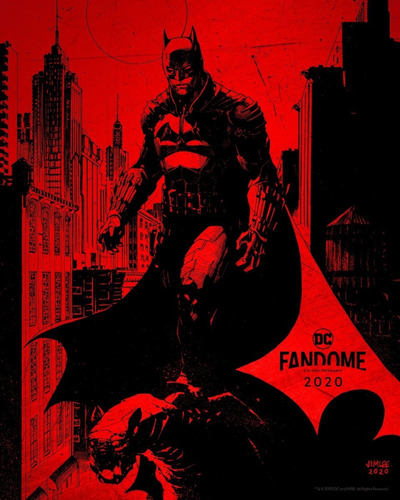 Póster Oficial The Batman 2022 Dc Fandome Papel Cine Rojo