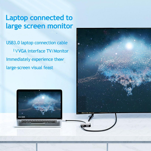 Imagen 8 de 9 de 3 En 1 Usb 3.0 A Hdmi Vga, Adaptador De Gráficos De Video