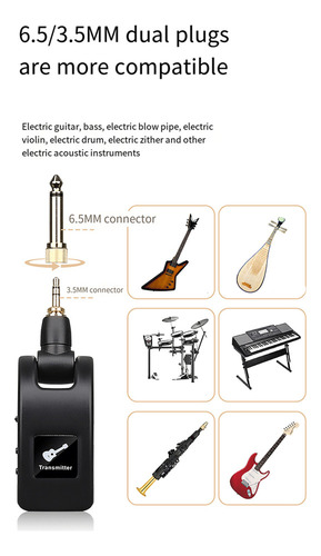 Sistema Inalámbrico Queenly-guitar Transmisor Y Receptor De