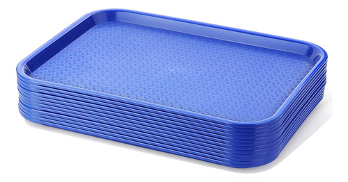Charola Fast Food Bandeja Restaurantera 30 X 40 Cm 6 Piezas Color Azul
