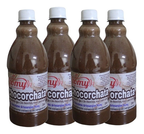 Horchata Romy Sabor Chocolate 700 Ml.  Paq. 4 Piezas