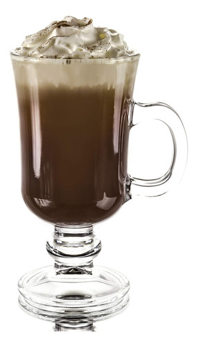 Taza De Café Irlandés De Vidrio Transparente Con Base De La