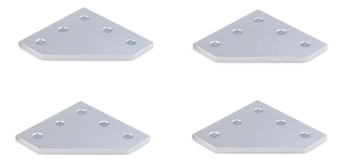 4 Placa Para Union De Perfil De Aluminio 20 Mm 2020 Esquina