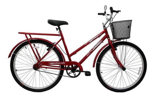 Bicicleta  de passeio Cairu Genova aro 26 freios v-brakes cor vermelho com descanso lateral