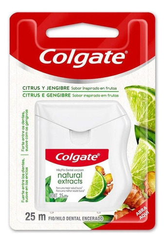 Fio Dental Colgate Natural Extracts Citrus & Gengibre 25m