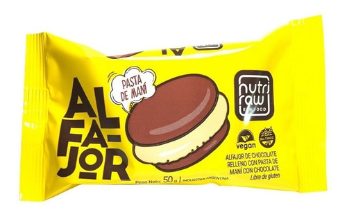 Alfajor Nutri Raw De Chocolate Con Pasta De Maní