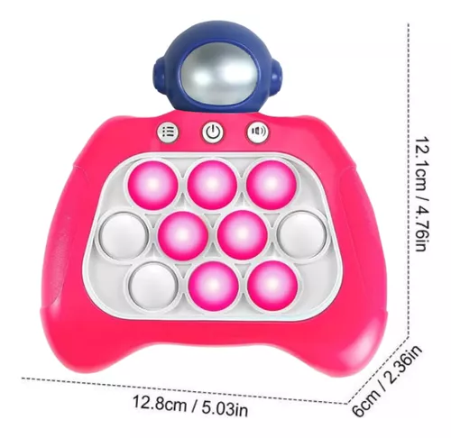 Jogo Infantil Pop It Eletrônico Rosa Luz Som Multi Níveis