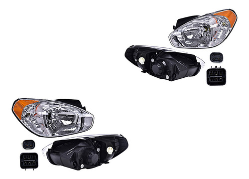 Kit Faros Delanteros Manual P/halog Dodge Attitude 06/11