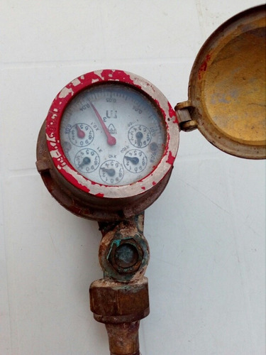 Antiguo Contador Medidor De Agua Vintage Checozlovakia