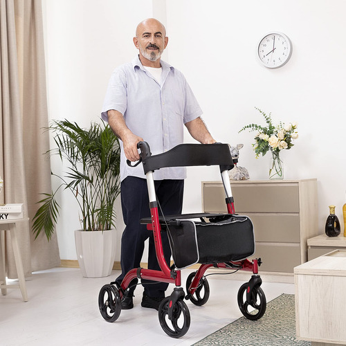 Rollator Walker Heaconnex Dobrável Com Assento, Rodas De 8 P
