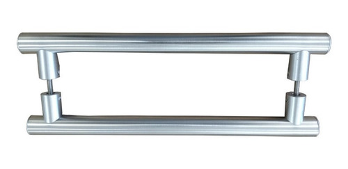 Imagem 1 de 5 de Par Puxador Maçaneta Inox Duplo Polido Madeira Buffets 35,5