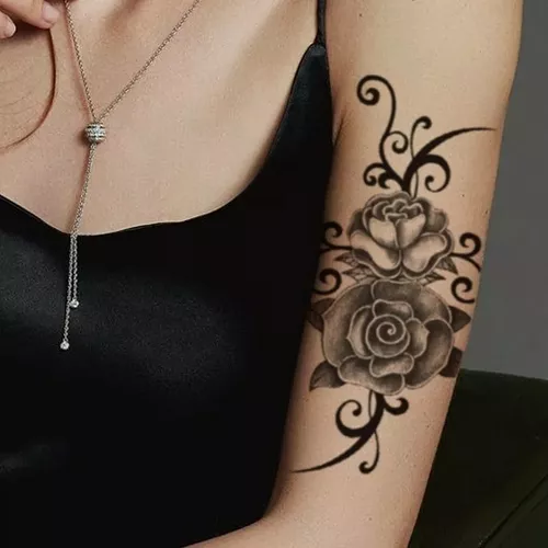 6 Tatuajes Temporales Rosas Flores Hombre Mujer Brazo Pierna en venta en  por sólo $   Mexico