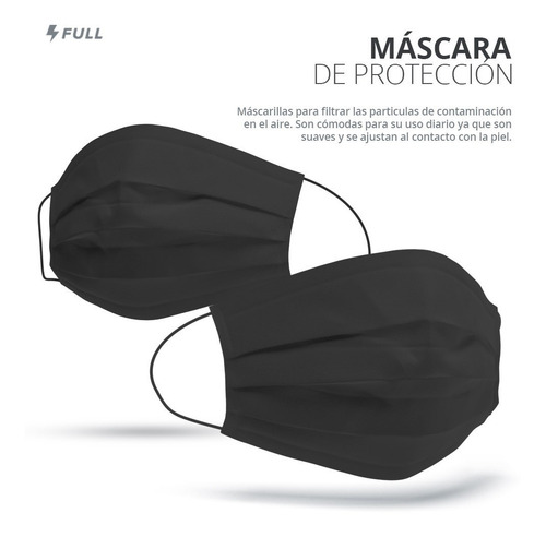 Imagen 4 de 9 de Cubrebocas Tapabocas Plisado Tricapa Termosellado Proteccion