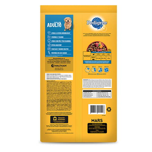 Imagen 4 de 9 de Alimento Pedigree Óptima Digestión Etapa 2 para perro adulto todos los tamaños sabor carne, pollo y cereales en bolsa de 21 kg