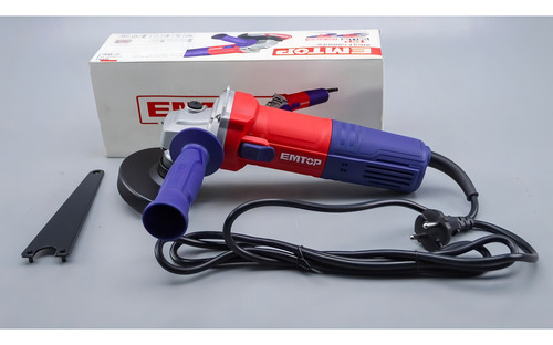 Esmerilhadeira Angular Emtop EAGR09051 4.1/2" 125mm 750w 220V Cor Azul e Vermelho