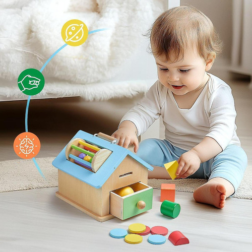 Tablero De Actividades De Madera Montessori, Juguete De