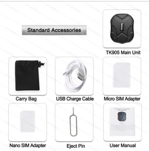 Localizador Gps Tracker Tk905 Iman Plataforma Auto-moto