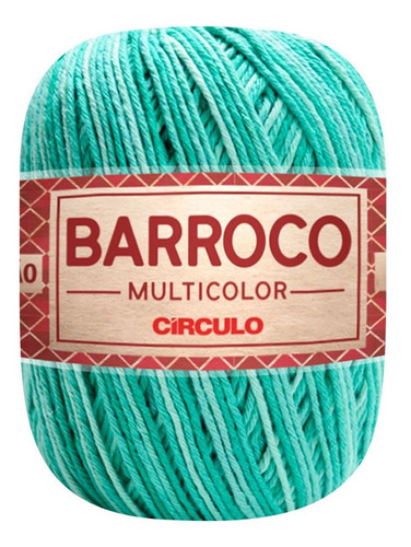 Barbante Barroco Multicolor Linha Crochê 6 Fios 200g Círculo Cor Quartzo Verde