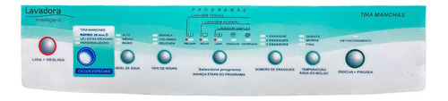 Membrana Adesiva Painel Lavadora Brastemp 5kg